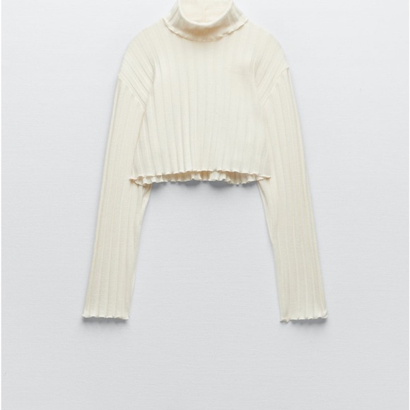 Zara ribbed cropped top - Picture 3 of 6